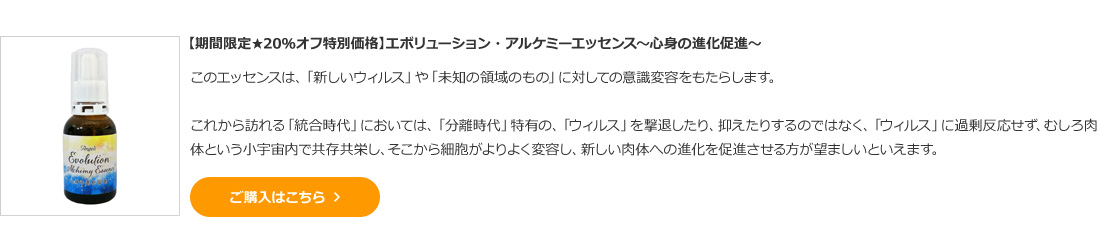 【期間限定★20%オフ特別価格】エボリューション・アルケミーエッセンス~心身の進化促進~