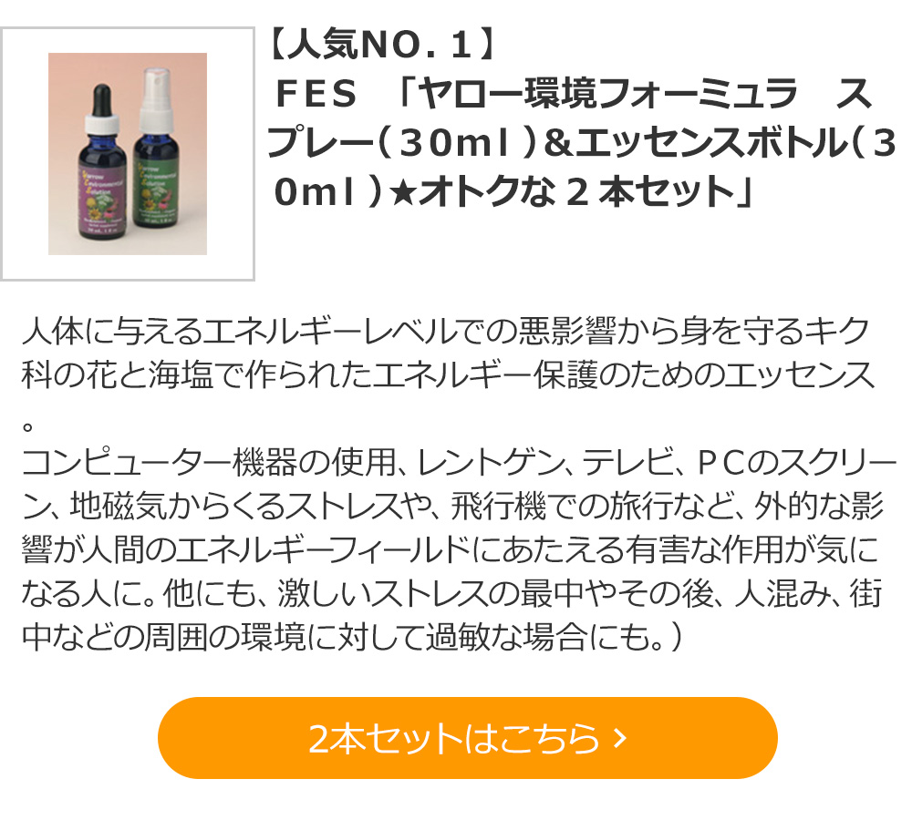 【人気ＮＯ．１】ＦＥＳ　「ヤロー環境フォーミュラ　スプレー（３０ｍｌ）＆エッセンスボトル（３０ｍｌ）★オトクな2本セット」 