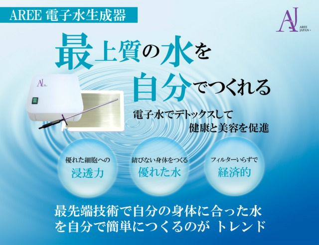 電子水生成器AREE(アレー)・ファミリーセット】 フィルターなし